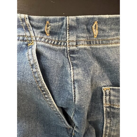 Pilcro Anthropologie Blue Jeans Size 29 Crop Leni Curved Barrel Tapered Stretch - Picture 12 of 16